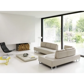 Zode Modern Home/Living Room/Office Design Furniture Luxury Sectional Synthetic Leather L Shape Furniture Living Room Sofa