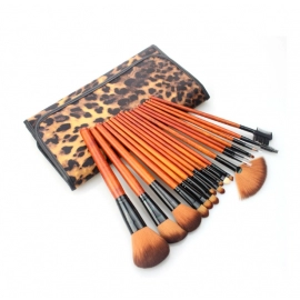 Makeup Brush 18 PCS Leopard Print Makeup Brushes Log Color Rod Blush Eye Shadow Foundation Brush Repair Makeup Makeup Tools Esg11453