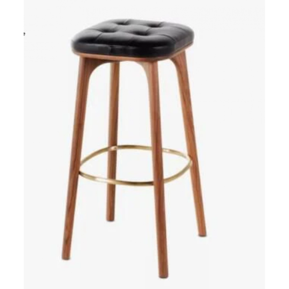 Modern Style Bar Furniture Lounge Cafe Kitchen Counter Stools Leather Upholstery Wooden Bar Stool Modern Style Bar Furniture Lounge Cafe Kitchen Counter Stools Leather Upholstery Wooden Bar Stool